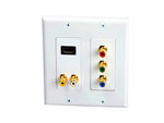 HDMI WALL PLATE-HDMI+5RCA European Type
